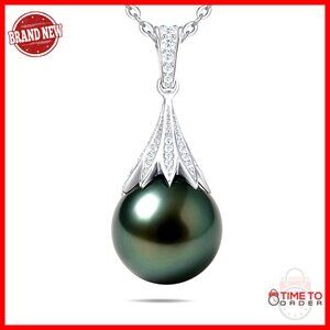 Sterling Silver Pearl Pendant Necklace Elegant Minimal Fine Jewelry Gift